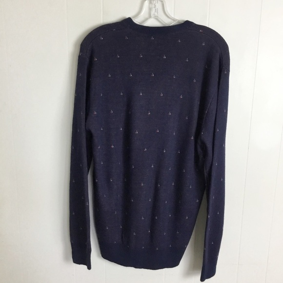 Vintage Robert Bruce Men's Sweater Size Large Soft Knit Made In USA Blue - Picture 2 of 3